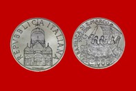 ANNO MARCIANO IN VENEZIA 1994 MONETA 1.000 LIRE D'ARGENTO INCASTONATA IN PORTACHIAVI GIOIELLO UNICO