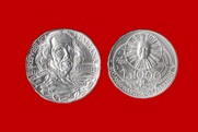 LORENZO BERNINI 1998 MONETA 1000 LIRE D'ARGENTO INCASTONATA IN PORTACHIAVI GIOIELLO UNICO1