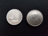 CARAVELLE CONIO 1965 MONETA 500 LIRE D'ARGENTO INCASTONATA IN PORTACHIAVI GIOIELLO UNICO