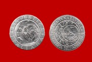 CRISTOFORO COLOMBO CONIO 1990 MONETA 500 LIRE D'ARGENTO INCASTONATA IN PORTACHIAVI GIOIELLO UNICO