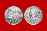 FEDERICO FELLINI  MONETA 5 EURO 2013  D'ARGENTO REPUBBLICA DI SAN MARINO INCASTONATA IN PORTACHIAVI GIOIELLO UNICO