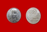FEDERICO FELLINI  MONETA 5 EURO 2005  D'ARGENTO INCASTONATA IN PORTACHIAVI GIOIELLO UNICO