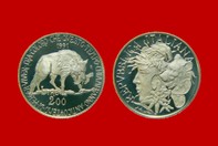 FLORA E FAUNA 1991 MONETA 200 LIRE D'ARGENTO INCASTONATA IN PORTACHIAVI GIOIELLO1