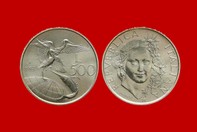 FLORA E FAUNA 1993 MONETA 500 LIRE D'ARGENTO INCASTONATA IN PORTACHIAVI GIOIELLO