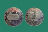 E - SCOPERTA DELL'AMERICA 1990 1000  PESETAS D'ARGENTO INCASTONATA IN PORTACHIAVI GIOIELLO