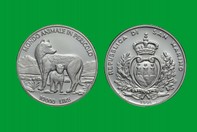MONDO ANIMALE IN PERICOLO 1996 MONETA D'ARGENTO 10000 LIRE  IN PORTACHIAVI GIOIELLO