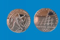 PATTINAGGIO DI FIGURA MONETA ARGENTO 5 EURO  IN PORTACHIAVI GIOIELLO