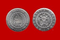 UNIVERSITA' DI PISA  1994 MONETA 5000 LIRE D'ARGENTO INCASTONATA IN PORTACHIAVI GIOIELLO UNICO1