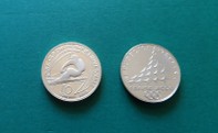 SCI ALPINO 2006 MONETA 10 EURO D'ARGENTO INCASTONATA IN PORTACHIAVI GIOIELLO