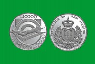 OLIMPIADI SYDNEY 2000 MONETA 10.000 LIRE ARGENTO INCASTONATA IN PORTACHIAVI GIOIELLO UNICO