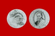 TINTORETTO MONETA 1000 LIRE D'ARGENTO INCASTONATA IN PORTACHIAVI GIOIELLO UNICO
